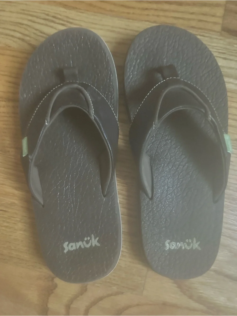 Sanuk Dark Brown Foam Flip Flop Sandals
